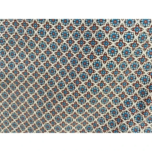 Rafter C Mens Short Sleeve Western Pearl Snap Shirt Blue Geometric Sz XXL cowboy - Picture 7 of 9